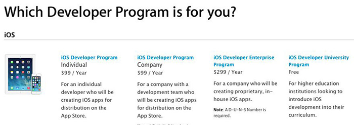iOS開發(fā)者賬號(hào)（個(gè)人、公司、企業(yè)）的區(qū)別及優(yōu)缺點(diǎn)介紹